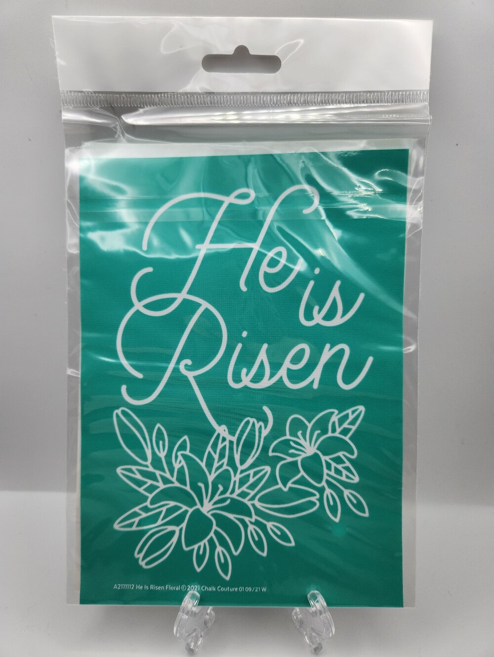 Chalk Couture Transfer He Is Risen Floral 5x7 New